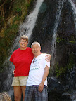 Cindy and Chris at the waterfall