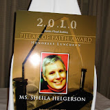 Pillar of Faith Award: April 24, 2010