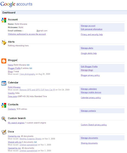 Google-Dashboard