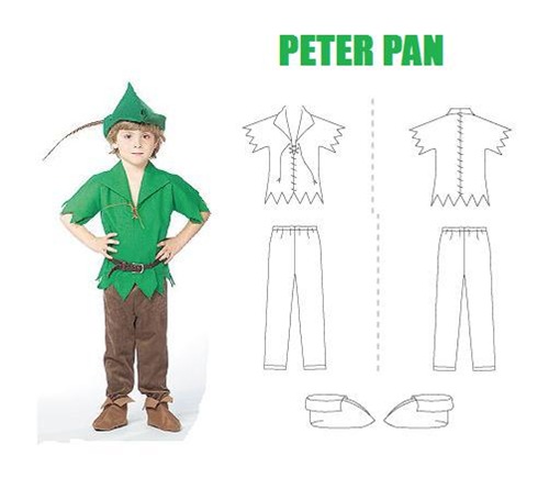 Carnaval, disfraz casero de Peter Pan con moldes | Disfraz casero