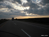 Sunset as we rode