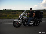 Action shot, riding through MN