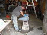 Jason working on the tank