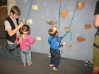 Preparing to climb the wall
