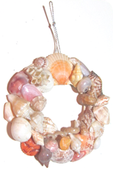 Seashell wreath ornament