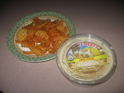 BBQ Chips with hummus