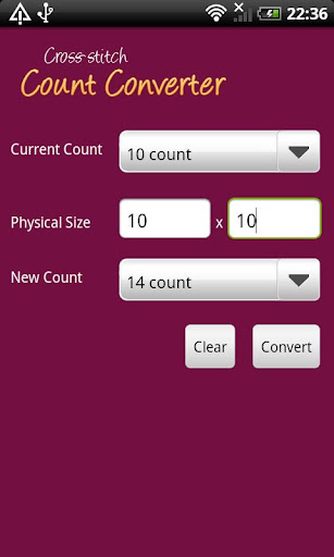 Cross-stitch Count Converter