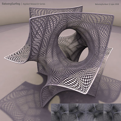 Minimal Surface - Batwing with distorsion tiles - Generative Modeling with Generizer in SmartDuplicate (ticket01.com)