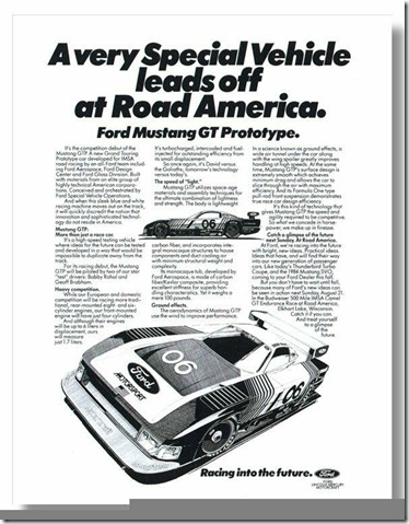 Ford Mustang GTP Ad, 1983