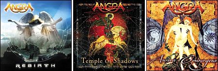 Rebirth, Temple of Shadows e Aurora Consurgens, do Angra