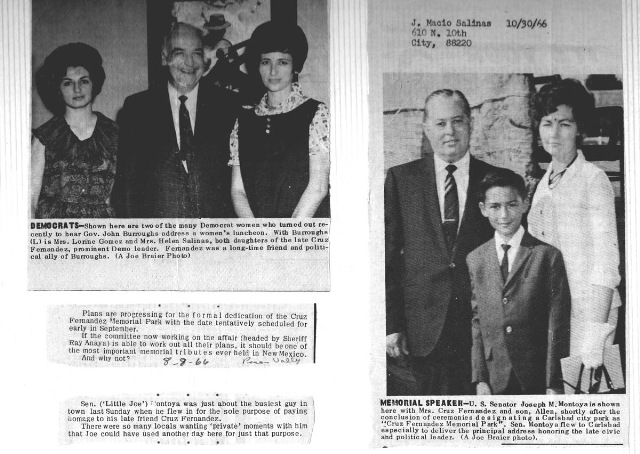 [Cruz_daughters lorina gomez and helen salinas with gov john burroughs and sen joseph montoya with cruzsecond wife polly and son allen[8].jpg]