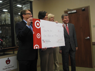 Congressman Blunt Helps Present Check to Ozarks Food Harvest