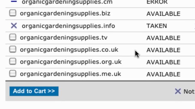Organic gardening supplies available on namecheap