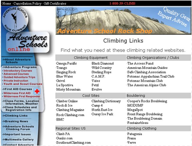 Adventure school website