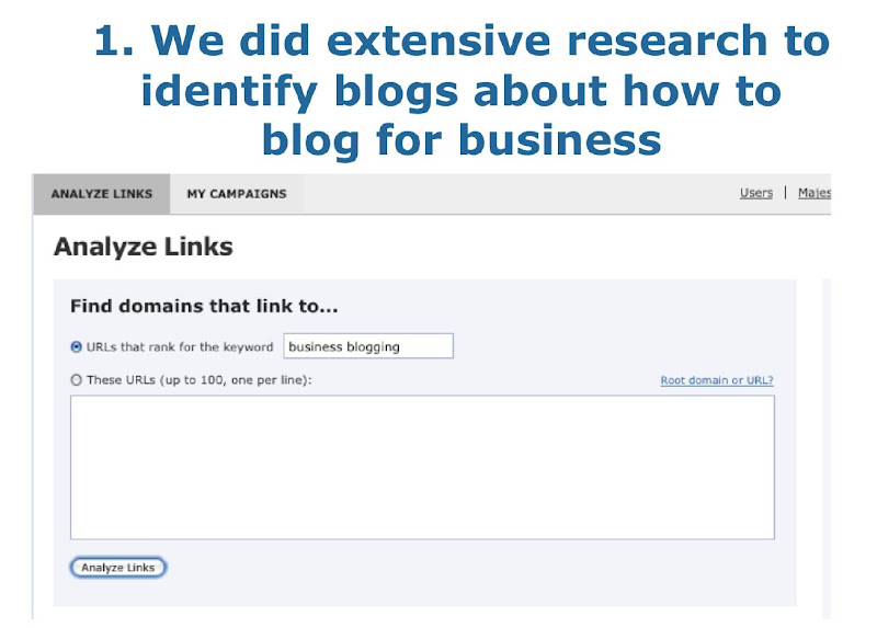 Research blogs about how to blog for business