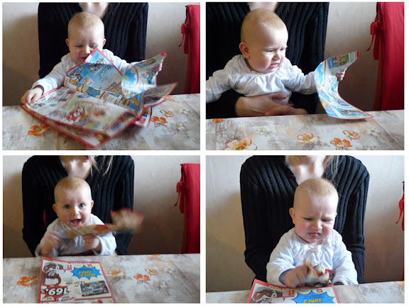 Mina beim lesen: Nächstes Mal gibts ein besseres Blatt...