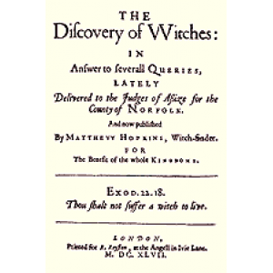 The Discovery Of Witches In Answer To Severall Queries Lately Cover