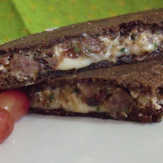 Scrambled Egg and Breakfast Sausage Panini