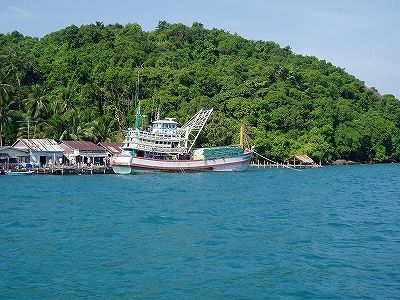 カンボジア西海岸の海
