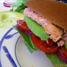 Smoked Salmon Burger (Tomato, Red Onion and Avocado)