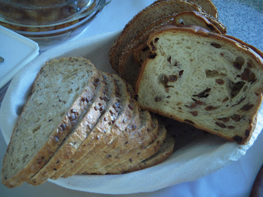 breakfast in... Netherlands, Belgium or France? basket with bread