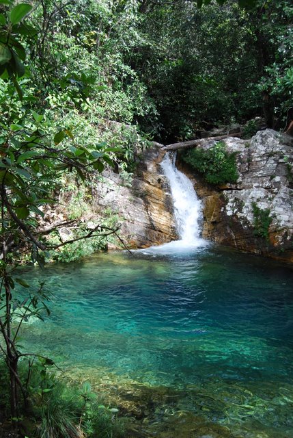 Petite cascade sur un chemin de la Chapada