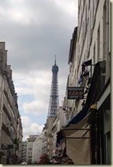 The view outside our hotel in Paris