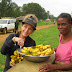 Pam and Banana Lady.jpg, Sinoe County Trip February 2009