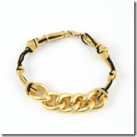 black gold knoted chain cord bracelet