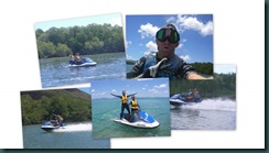 Helena o Peter på vattenskoter