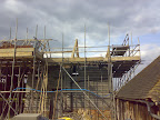 We started by taking down the roof to repair the plate