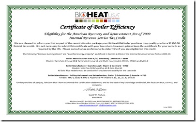 Certificate of Boiler Efficiency V3