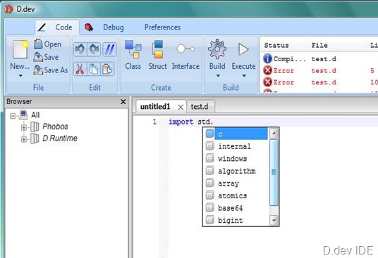D.dev screenshot