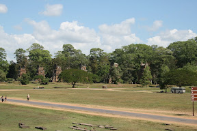 Looking across the green lawns of Angkor Thom, beautiful to cycle through. Easier to Tuk Tuk.