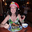 Lynette enjoying her 2nd Christmas dinner. Spot the turkey. We didn't... :o)
