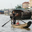 Back out onto the Mekong, on our way up a main delta section to the floating market.