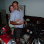 Me and Hemppa on his motorbike - not a mission if the thing was switched on!