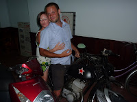 Me and Hemppa on his motorbike - not a mission if the thing was switched on!