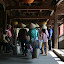 Some of the locals traversing the bridge complete with the surprisingly common coned hat.