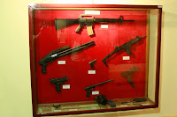 Some of Pablo Escobar's many guns. He purchased the papers for every one of the little guns in the middle that was manufactured; if he found somebody using one he would kill them.