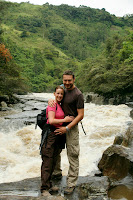 Just in front of the River Magdalena - I'm having a particularly bad hair day!
