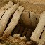 Tomb with as I call them 'rib rocks' to cover the body