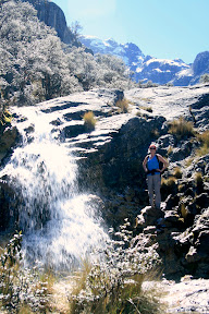 Waterfall created by the snow defrosting