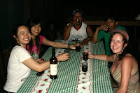 Our ever cheery chef produced a lovely bottle of Bolivian wine on our last night. We liked him.