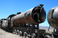 Our first stop on the Salt Flats tour; called a train museum, more like a junk yard, still pretty cool.