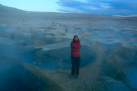 In contrast the air was freezing, Lynette and I were the only two to venture out of the jeep.