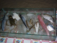 Every restaurant puts their catches of the day out in front to whet the appetite.