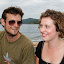 Paul and Stef discussing just how big a fish they're going to catch for dinner.