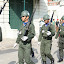 The ubquitous military presence changing guard.