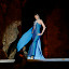 The first model in stunning blue Surin Silk...